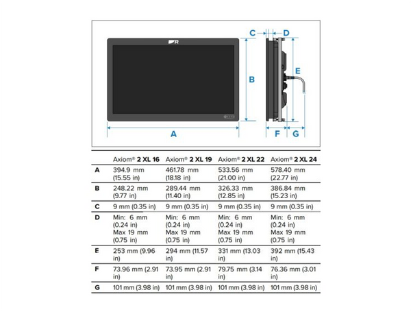 Raymarine Axiom2 XL 19 - 18.5" Glass Bridge Multi-function Display