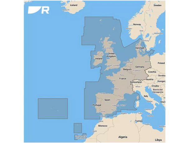 Raymarine Axiom+ 12 RV Display RV100 TXD & Western Europe Chart