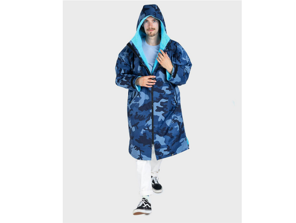 Dryrobe Advance V3 Adult Long Sleeve Blue Camo/Blue - Sizes Small/Medium/Large/Extra Large - In Stock - NEW