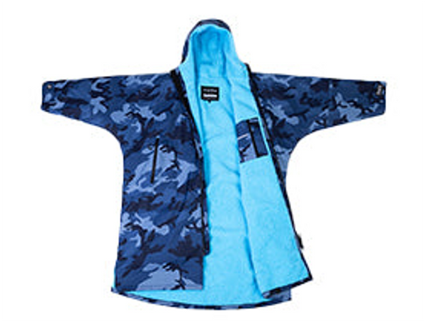 Dryrobe Advance Kids Small Long Sleeve 10-13 years Blue Camo/Blue - In Stock - NEW