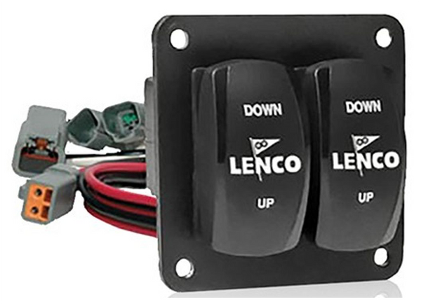 Lenco Double Rocker Switch Kit with Pigtail for Single Actuators