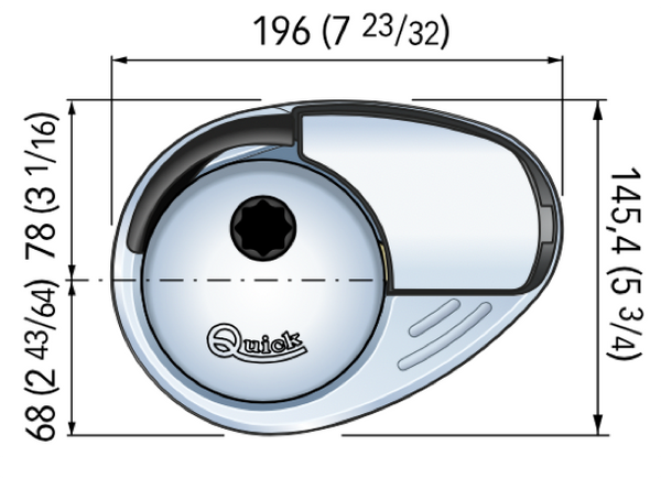 Quick Prince DP2E Windlass 800w 12V - 8mm Chain - No Drum