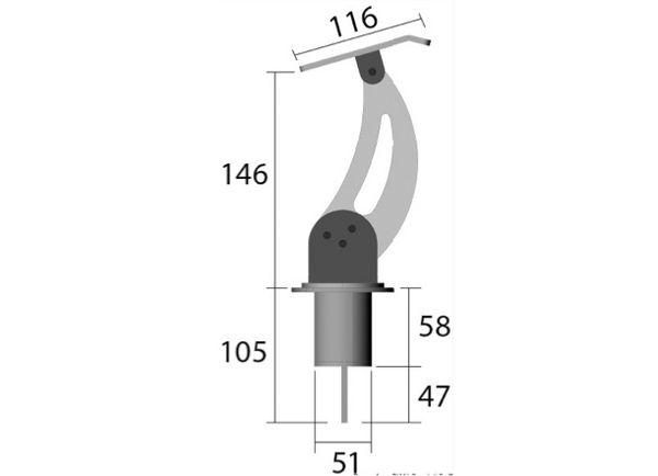 Kiwi Marine Universal Fixed Dinghy/Tender Holder - Flat - Removable Base