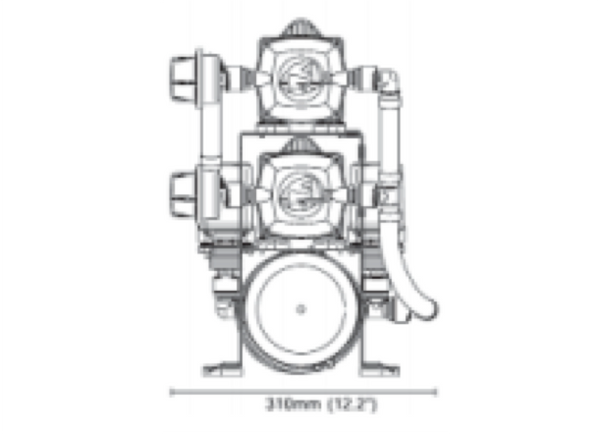 Whale Double Stack Freshwater Pump - 12 or 24V - 5-6 or 7-8 Oulets