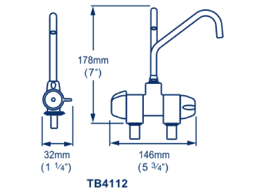 Whale Compact Faucet Range Chrome - Single Faucet Cold Only with Valve