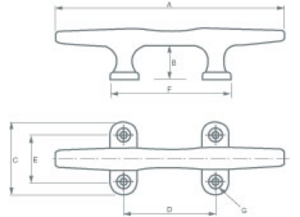 YS Aluminium Open Base Cleat - 3 Sizes