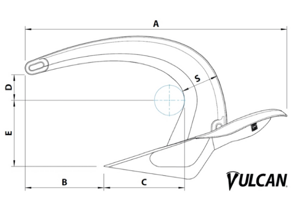 The Vulcan Stainless Steel Anchor - 10 Sizes