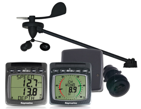 Raymarine T108 Wireless Speed Depth Wind System with Triducer (Incl. T111, T112, T121, T910, T120)