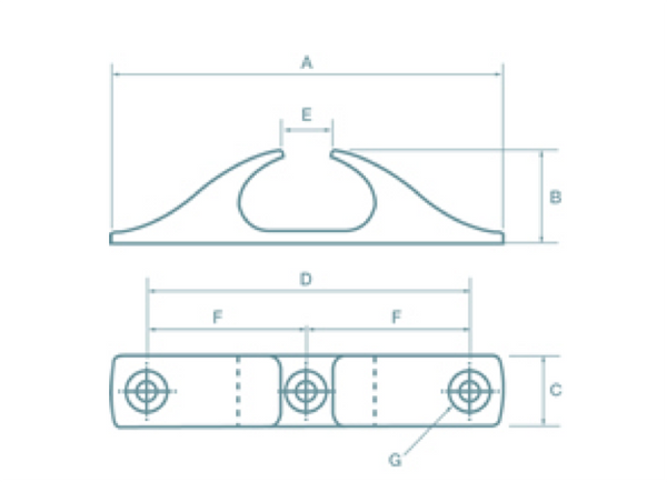 YS Straight Fairleads - 1 Size