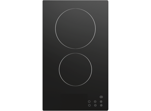 Techimpex Crystal 2 Frameless 110-230V Double Burner Ceramic Hob with Touch Control Technology