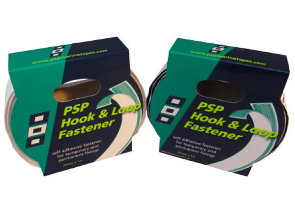 PSP Hook & Loop Fastner Tape - Black or White - Various Sizes