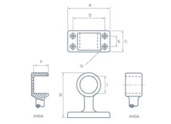 YS Handrail Fittings - Through & End